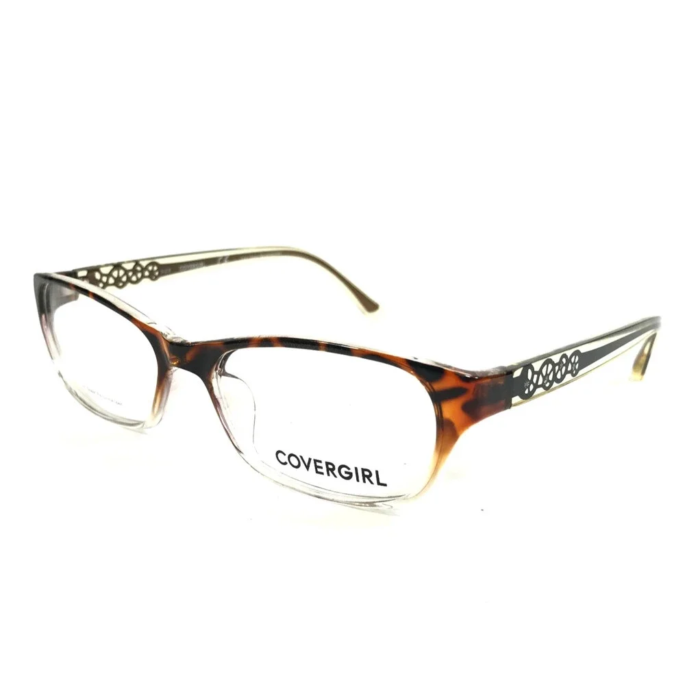 Covergirl Eyeglasses Frames CG0510 052 Dark Havana Brown Rectangle 52-17-135